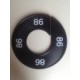 Maatring 9cm zwart/wit 86 
